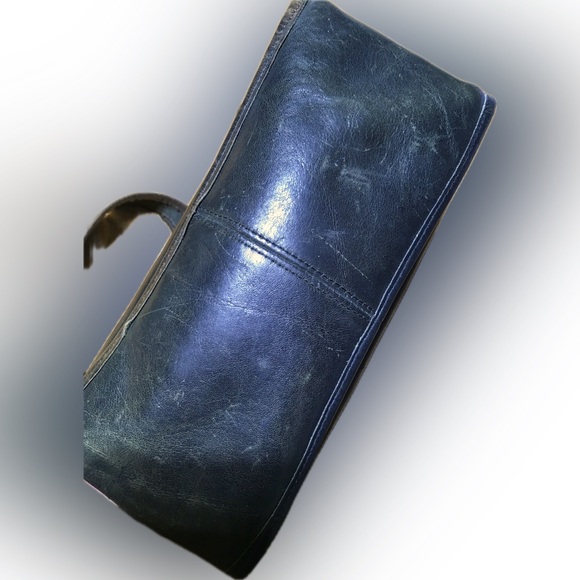 COACH Vintage LEATHERWARE SHOULDER Handbag NYC USA Brown 2 Tone Brown Distressed - Picture 14 of 16